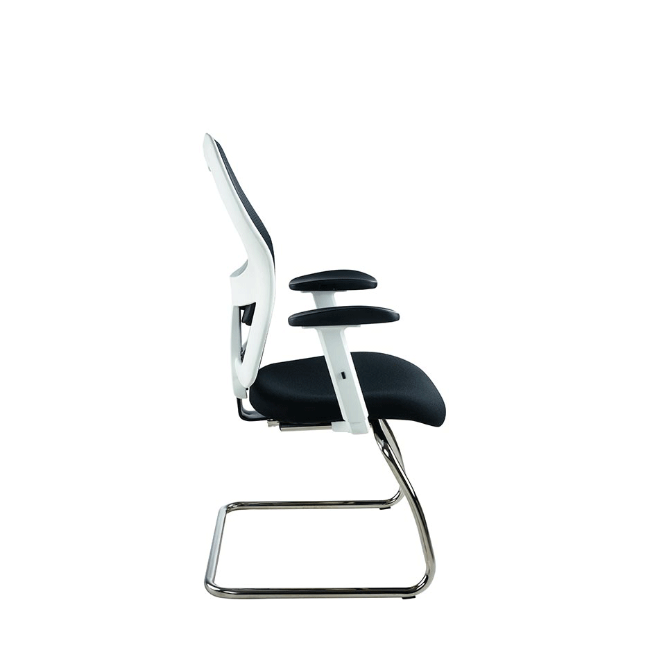 Active White Mesh Cantilever Chair