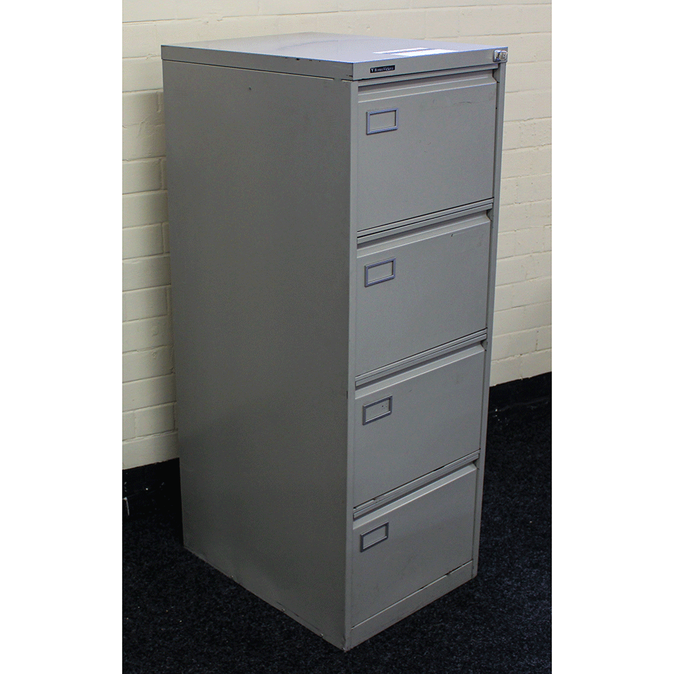 Used 4 Drawer Filing Cabinet Grey