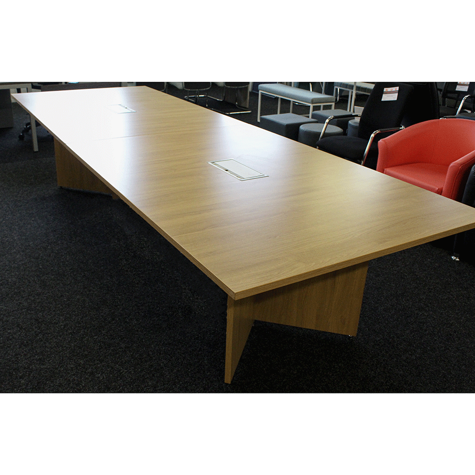 Used 3500 x 1200 Rectangular Boardroom Table & Electrics